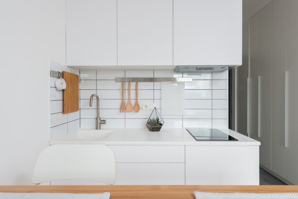 beautifully calm white kitchen