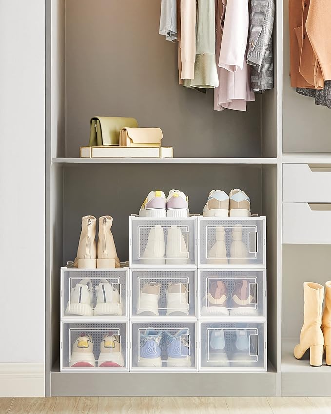 Picture of stacking shoe boxes