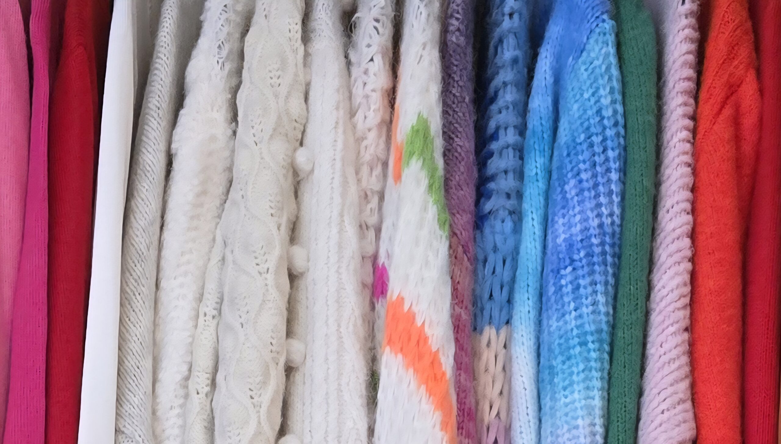 Picture of jumpers hanging in wardrobe